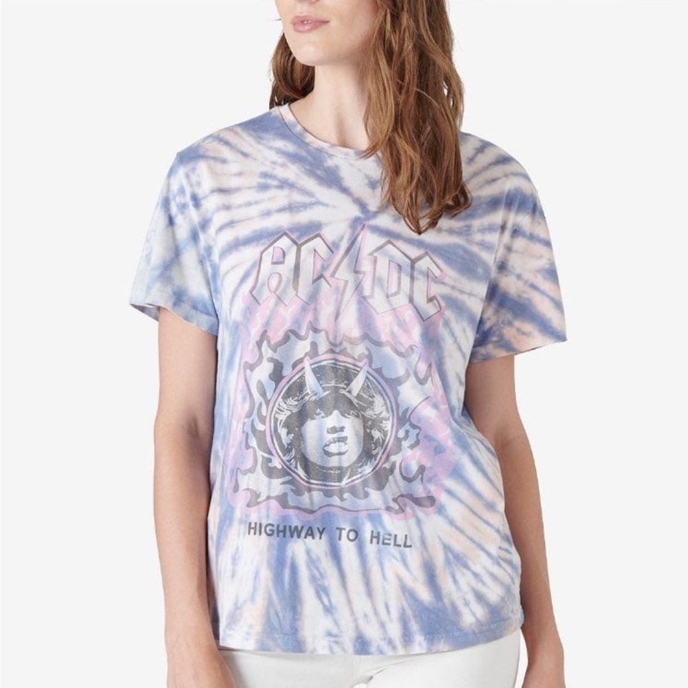 Lucky Brand AC/DC Tie-Dye Graphic Tee